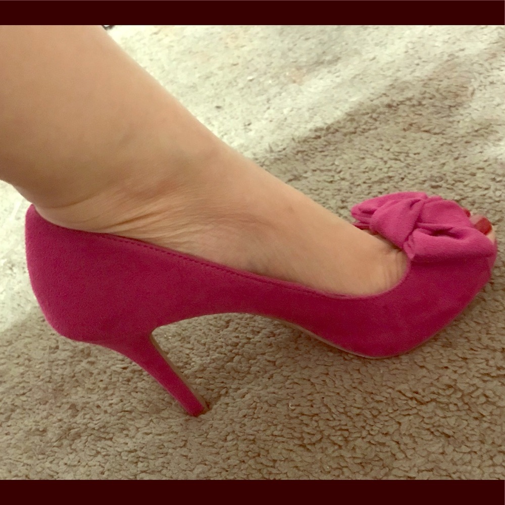 Pink Peep Toe Pumps / Heels Size 6 (preloved)